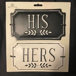 New His and Hers signs by Bee & Willow